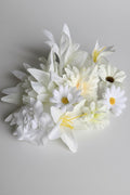 10 pcs white flower embellishments